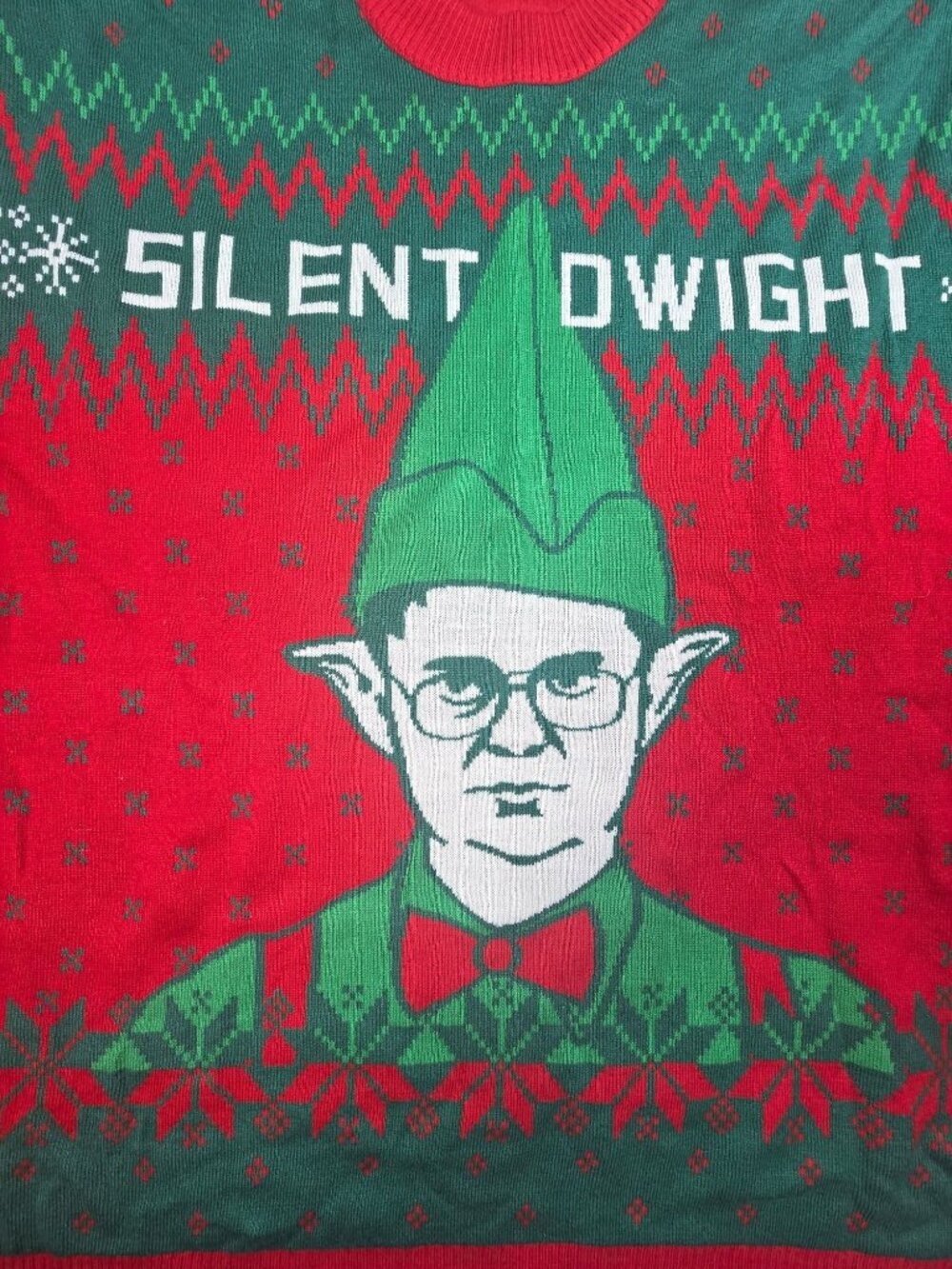 Silent Dwight Ripple Junction Christmas Sweater From The Office Size XL